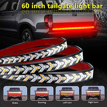 Load image into Gallery viewer, KYYET Arrow 60 Inch 528LED Truck Tailgate Light Bar Strip RED Brake Sequential Amber Turn Signal Strobe Lights
