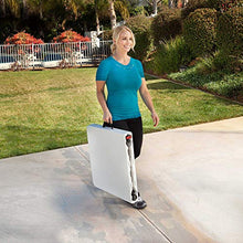 Load image into Gallery viewer, Lifetime Height Adjustable Craft Camping and Utility Folding Table, 4 ft, 4'/48 x 24, White Granite
