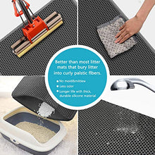 Load image into Gallery viewer, kaxionage Cat Litter Mat, Kitty Litter Mat, Honeycomb Double Layer Trapping Litter Mat Design,Waterproof Urine Proof Cat Mat,Easy Clean Scatter Control (Grey)
