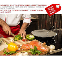 Load image into Gallery viewer, Grease Splatter Screen for Frying Pan 13" - Stops 99% of Hot Oil Splash - Protects Skin from Burns - Splatter Guard for Cooking - Iron Skillet Lid Keeps Kitchen Clean - Stainless Steel
