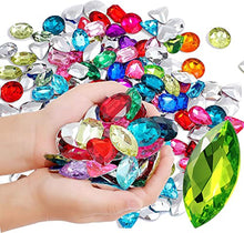 Load image into Gallery viewer, Richness Pirate Treasure Jewels Jumbo Bling Diamonds Multi-Colored Treasure for Pirate Party Pack of 80pcs
