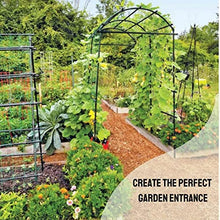 Load image into Gallery viewer, Gardener’s Supply Company Extra Tall Garden Arch Arbor 80in Titan Squash Tunnel | Lightweight Metal Garden Arch Trellis Plant Stand for Climbing Vines | Outdoor Lawn Tower &amp; Garden Support Structure
