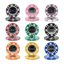 Load image into Gallery viewer, Brybelly Coin Inlay Poker Chip 15-Gram Heavyweight Clay Composite – Pack of 50 ($1 White)
