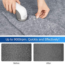 Load image into Gallery viewer, BEAUTURAL Fabric Shaver and Lint Remover, Sweater Defuzzer with 2-Speeds, 2 Replaceable Stainless Steel Blades, Battery Operated (Grey)
