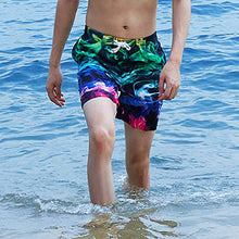 Load image into Gallery viewer, Boys Bathing Suit Size 14 Funny 3D Glasses Shark Pattern Quick Dry Swim Trunks Lightweight Casual Outdoor Sports Beach Boardshort 11-12 Years
