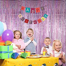 Load image into Gallery viewer, 3 Pack Fringe Curtains Party Decorations,Tinsel Backdrop Curtains for Parties,Photo Booth Wedding Graduations Birthday Christmas Event Party Supplies (Pink)

