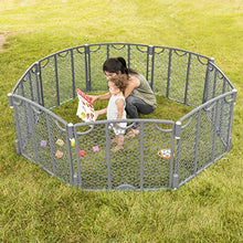 Load image into Gallery viewer, Evenflo Versatile Play Space, Indoor &amp; Outdoor Play Space, Easy &amp; Quick Assembly, Portable, 18.5 Square Feet of Enclosed Space, Durable Construction, For Children 6 to 24 Months, Cool Gray

