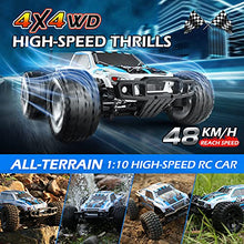 Load image into Gallery viewer, DEERC 9200E Large Hobby RC Cars, 48 KM/H 1:10 Scale Fast High Speed Remote Control Car for Adult Boy,Extra Shell 4WD 2.4GHz Off Road Monster RC Truck Toy All Terrain Racing,2 Batteries for 40 Min Play
