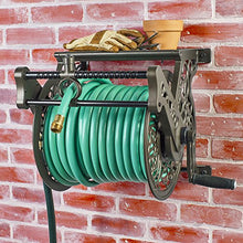 Load image into Gallery viewer, Liberty Garden 707 Decorative Wall Mount Garden Guide Hose Reel, Bronze
