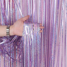 Load image into Gallery viewer, 3 Pack Fringe Curtains Party Decorations,Tinsel Backdrop Curtains for Parties,Photo Booth Wedding Graduations Birthday Christmas Event Party Supplies (Pink)
