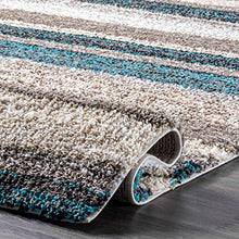 Load image into Gallery viewer, nuLOOM Classie Hand Tufted Shag Area Rug, 8' x 10', Blue Multi
