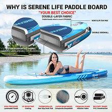 Load image into Gallery viewer, SereneLife Inflatable Stand Up Paddle Board (6 Inches Thick) with Premium SUP Accessories &amp; Carry Bag | Wide Stance, Bottom Fin for Paddling, Surf Control, Non-Slip Deck | Youth &amp; Adult Standing Boat
