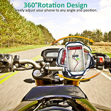 Load image into Gallery viewer, Bovon Bike Phone Mount, 360° Rotation Silicone Bicycle Phone Holder, Universal Motorcycle Handlebar Mount Compatible with iPhone Se/11 Pro Max/XR/XS Max/8/7/ 6/6s Plus, Galaxy S20/S9, 4.0"-6.5" Phones

