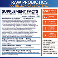 Load image into Gallery viewer, Organic Probiotics 100 Billion CFU, Dr Formulated Probiotics for Women, Probiotics for Men and Adults, Complete Shelf Stable Probiotic Supplement with Prebiotics &amp; Digestive Enzymes; 30 Capsules
