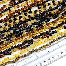 Load image into Gallery viewer, Amber Guru Baltic Amber Necklace (Authentic, Certified) - 12.5 inches - Unisex Jewelry - Cognac (Polished) - Real "Baby-Sized" Amber Beads - Proud to Deliver Genuine Baltic Sea Wonder - Ambar
