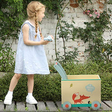 Load image into Gallery viewer, Labebe Baby Walker with Wheel, Fox Printed Wooden Push Toy, 2-in-1 Wooden Activity Walker for Baby 1-3 Years, Baby Wagon/Infant Baby Walker Wagon/Baby Learning Walker/Push Pull Toy/Walk Walker
