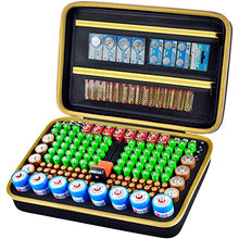 Load image into Gallery viewer, Battery Organizer Storage Case, Batteries Holder Container Carrying Hard Bag Box with Battery Tester Holds 162+ Battery Variety Pack AA AAA AAAA C D 9V 3V Lithium (Not Include Batteries Pack)
