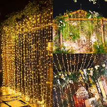 Load image into Gallery viewer, Twinkle Star 300 LED Window Curtain String Light Wedding Party Home Garden Bedroom Outdoor Indoor Wall Decorations, Warm White
