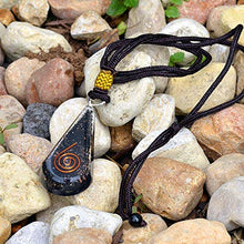 Load image into Gallery viewer, Emotional Body Purification Black Tourmaline Orgone Crystal Tear Drop pendant for Strengthen Immune System - Heart - Self Confidence - Positivity
