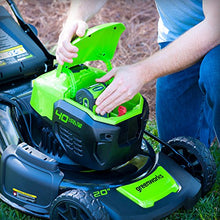 Load image into Gallery viewer, Greenworks G-MAX 40V 20-Inch Cordless 3-in-1 Lawn Mower with Smart Cut Technology, (1) 4Ah Battery and Charger included MO40L410
