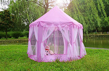 Load image into Gallery viewer, Monobeach Princess Tent Girls Large Playhouse Kids Castle Play Tent with Star Lights Toy for Children Indoor and Outdoor Games, 55'' x 53'' (DxH)
