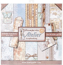 Load image into Gallery viewer, Stamperia Intl Stamperia Double-Sided Paper Pad 12"X12" Pkg-Atelier, 10 Designs/1
