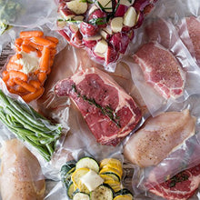 Load image into Gallery viewer, 150 Vacuum Sealer Storage Bags for Food Saver, Seal a Meal Vac Sealers, 50 Each Bag Size: Pint 6x10, Quart 8x12, Gallon 11x16 BPA Free, Sous Vide Vaccume Safe Commercial Grade Universal Bag Avid Armor
