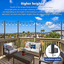 Load image into Gallery viewer, Beizelte 2 Pack 4 Ft Hangingfor String Light Poles with Fixing Clips and Suspended Base,Freestanding Outdoor Light Poles for Deck Bistro
