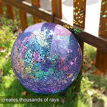Load image into Gallery viewer, VCUTEKA Gazing Ball, Glass Mosaic Gazing Balls Sphere for Garden Lawn Outdoor Ornament Yard Decorative, 10-Inch, Purple
