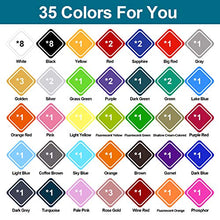 Load image into Gallery viewer, YRYM HTV Heat Transfer Vinyl Bundle：60 Pack 12" x 12" Iron on Vinyl with 35 Popular Colors HTV Vinyl Bundle Easy Cut and Weeding Suitable for Cricut, Silhouette Cameo or Heat Press Machine
