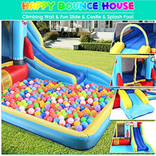 Load image into Gallery viewer, AKEYDIY Bounce House with Blower Giant Inflatable Slide Bouncy Castle for Kids 3-12 with Pool,Ball Pit,Climbing Wall,Bouncing Area,water Slide Rocket Jumping Castle,Pool Splash Indoor/Outdoor

