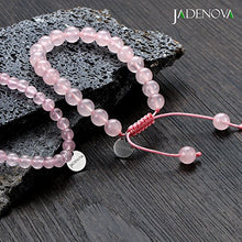 Load image into Gallery viewer, JADENOVA 6/8mm Natural Rose Quartz Gemstone Bracelet for Couples Gifts
