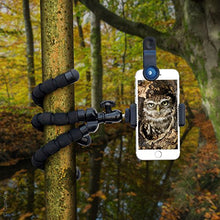 Load image into Gallery viewer, Smartphone Photography Kit - Flexible Cell Phone Tripod, Bluetooth Remote Control Camera Shutter and 5in1 Lens Kit - Universal Octopus Pod - Telephoto, CPL, Fish Eye, Macro and Wide Angle Lens
