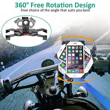 Load image into Gallery viewer, Bovon Bike Phone Mount, Universal Adjustable Bicycle Motorcycle Phone Holder Cradle Clamp Compatible with iPhone X/XR/XS MAX/8/7/6 Plus, Samsung Galaxy S10/S10e/S9/S8 Plus and Most 3.5"-6.5"

