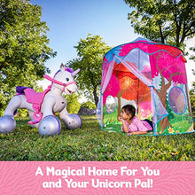 Load image into Gallery viewer, Kid Trax Easy Pop Up Kids Magical Play Tent, Large Front and Rear Openings, Carrying Case Included, Easy Storage, Magical Forest
