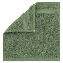 Load image into Gallery viewer, Luxury Turkish Cotton Washcloths for Easy Care, Extra Soft &amp; Absorbent, Fingertip Towels, 4 Pack Washcloth Set by United Home Textile, Sage Green
