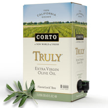 Load image into Gallery viewer, Corto TRULY | 100% Extra Virgin Olive Oil | Floral Notes | Cold Extracted in State-of-the-Art Mill | Straight from Official Corto Olive Groves &amp; Oil Producer | Oxygen-Free, Light Free FlavorLock Box

