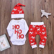 Load image into Gallery viewer, Xmas Newborn Infant Baby Boy Girl Romper Jumpsuit Tops+Pants Christmas Deer Outfits Set Kids Christmas Costume
