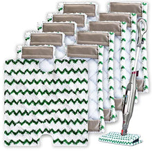 Load image into Gallery viewer, Turbo Microfiber Steam Mop Pads - Pack of 6 Rectangular Style, Washable Replacement Pads for Floor Cleaning - Compatible w/Shark Genius and Lift-Away 3973 Series

