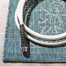 Load image into Gallery viewer, Safavieh Courtyard Collection CY8680-37221 Turquoise Indoor/ Outdoor Area Rug (4' x 5'7")
