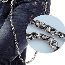 Load image into Gallery viewer, Wallet Chain - Punk Clothing - 79cm Skull Biker Jean Wallet Chains Silver Ghost Rock Punk Hip-pop Metal Keychain Key Pant Chain Fashion Men Jewelry - Wallet Chains For Men
