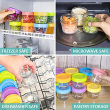 Load image into Gallery viewer, Glass Baby Food Storage Containers Set of 12, Leakproof 4 oz Glass Baby Food Jars with Lids &amp; Marker, Reusable Small Glass Baby Food Containers for Infant &amp; Baby, Freezer, Microwave &amp; Dishwasher Safe
