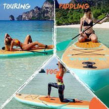 Load image into Gallery viewer, DAMA 10'6"x32"x6" Inflatable Stand Up Paddle Board, Yoga Board, Camera Seat, Floating Paddle, Hand Pump, Board Carrier, Waterproof Bag, Drop Stitch, Traveling Board for Surfing
