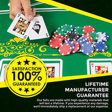 Load image into Gallery viewer, Tabletop Casino Felt Layout for Texas Holdem Poker and Blackjack - Premium Professional Grade Blackjack and Poker Mat for, Theme Party, Poker Night, Fundraisers &amp; Gatherings
