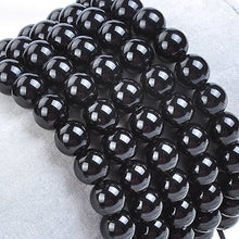 Load image into Gallery viewer, Massive Beads Black Onyx Beads, 8MM Semi-Precious Gemstones Adjustable Bracelet,Unisex (Onyx)

