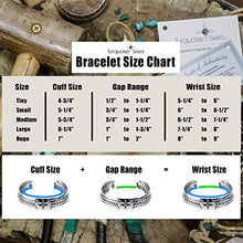 Load image into Gallery viewer, Tskies Sterling Silver Navajo Bracelet for Women Hand Stamped Twisted Cuff Native American Made
