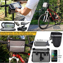 Load image into Gallery viewer, MATTISAM Bike Handlebar Bag, Bike Basket with | Mesh Pocket - Cold &amp; Warm Insulation - Reflective Strap - Touchable Transparent Phone Pouch | Bicycle Front Bag, Bike Pouch for Cycling, Women, Cruisers

