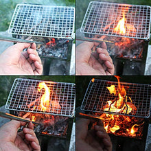 Load image into Gallery viewer, PSKOOK 2 Size Pack Pocket-Size Fire Bellows Collapsible Stainless Steel Fire Blower Pipe Builds Campfire Tool with Poly Carrying Bag (2 Size)
