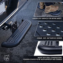 Load image into Gallery viewer, Xprite Large Size Trailer Tow Hitch Steps with Hitch Locks &amp; Tightener, 2 Inch Towing Receiver Plug Universal Fits Pickup Truck SUV Vans, Heavy Duty Rear Bumper Guard Protector
