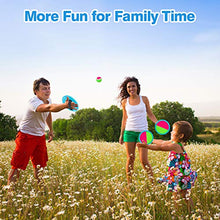 Load image into Gallery viewer, Toss and Catch Ball Set, Catch Game Toys for Kids, Beach Toys Paddle Ball Game Set with 6 Paddles and 3 Balls, Perfect Outdoor Games Sets Playground Sets for Backyards for Kids/Adults/Family
